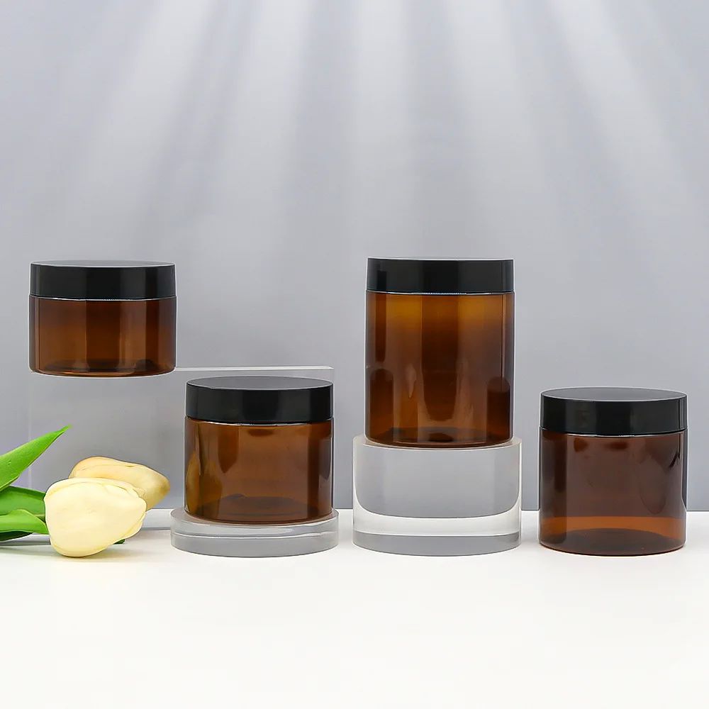 1pcs 50ml-250ml Brown Refillable Bottle Portable Plastic Spl