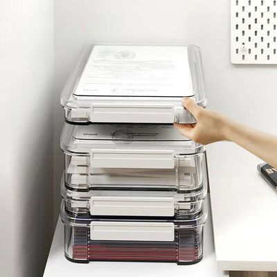 New Transparent Acrylic Desktop Paper Storage Box A4 Documen