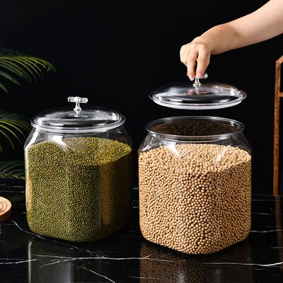 Rice Bucket Moisture-proof Insect-proof Sealed Pot Clear Pla