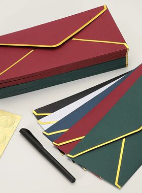 10PCS Luxury Foil Sealed Envelope - Self-Sealing Wedding Inv