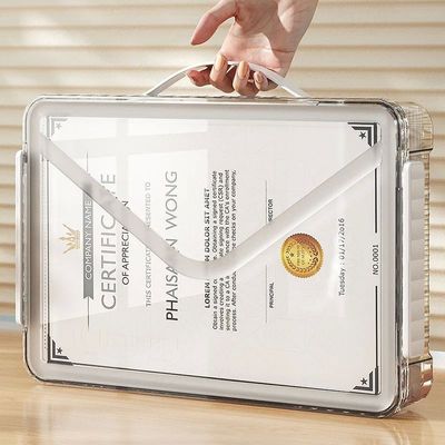 Household PET Transparent Document Storage Box Simple Plasti
