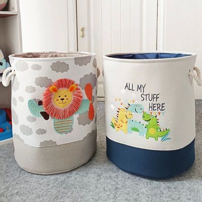 Folding Laundry Basket Dirty Clothes Storage Basket For Kids