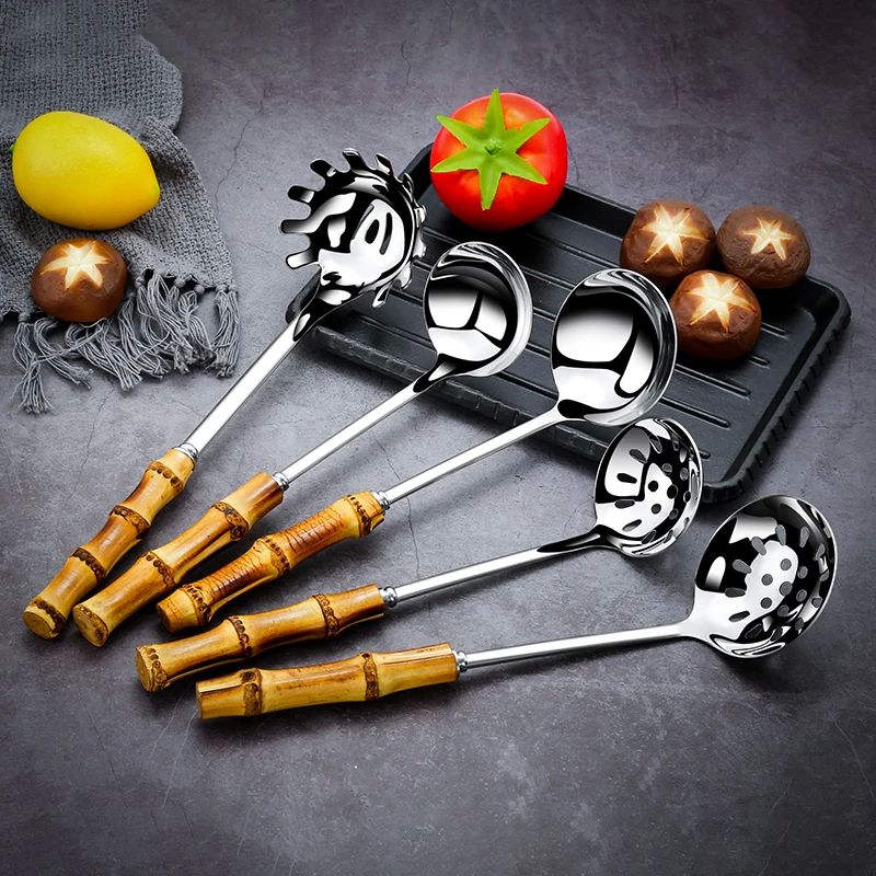 304 Stainless Steel Colander Metal Spoon Noodle Spoon Coland