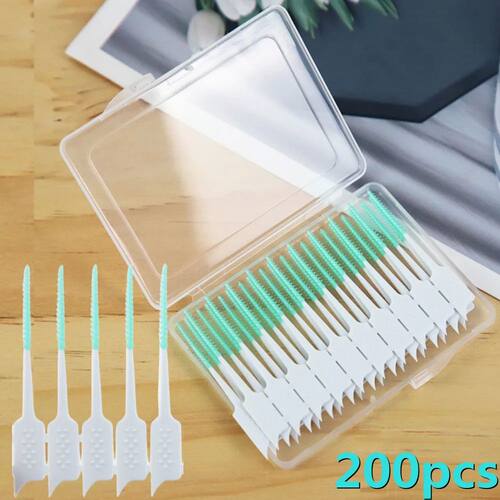 Hot 20-200pcs Interdental Silicone Brushes Super Soft Dental