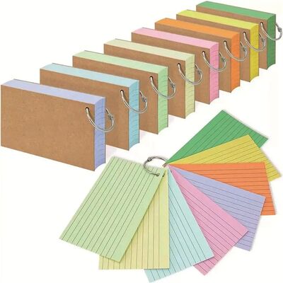 50Pcs Binder Horizontal Line Memo Book Loose-Leaf Index Card