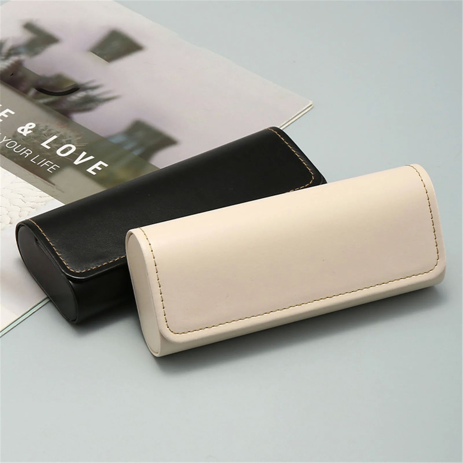PU Leather Glasses Case Portable Men Women Sunglasses Myopia
