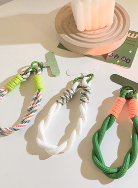 Mobile phone lanyard braided wrist strap Short bracelet brac
