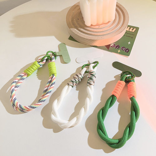 Mobile phone lanyard braided wrist strap Short bracelet brac