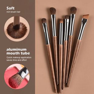 6pcs Soft Horse Hair Eye Makeup Brush Set - Complete Eyeshad