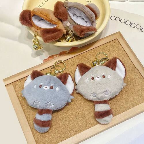 Squeak Red Panda Coin Purse Wallet Squeeze Tail Chirping Les