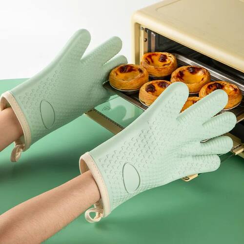 Oven Mitts Bake Silicone Gloves Anti-scald Microwave Oven Ba