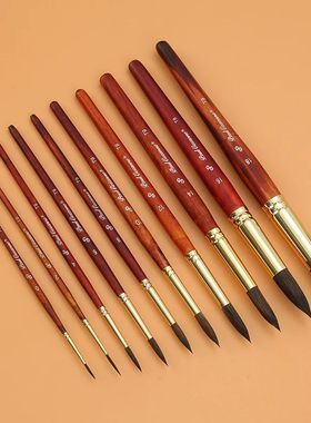 Mixed hair round tip mop brush, Watercolor pen Water Chalk A