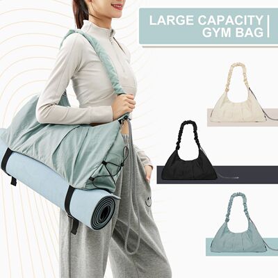 Large Capacity Sports Gym Bag Comfortable and Versatile Neut