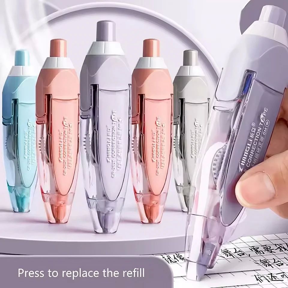 1 Card Push Type Correction Tape with Erasing and Muting Rep