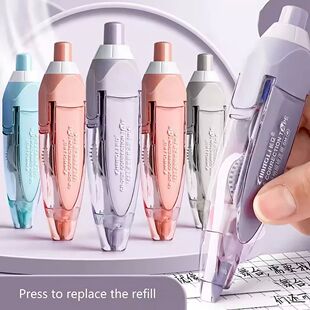 1 Card Push Type Correction Tape with Erasing and Muting Rep