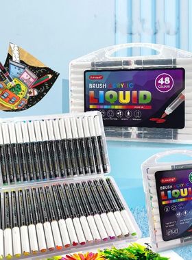 12-48 Colors Soft-Tip Acrylic Art Markers –Waterproof, Work