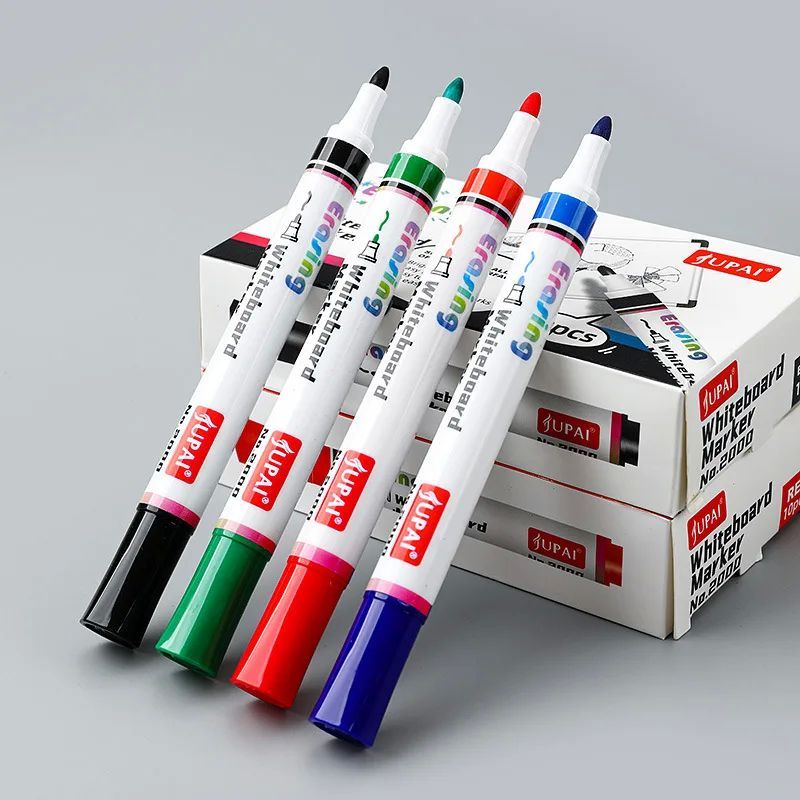4Pcs/Set Erasable Magnetic Whiteboard Marker Pen Blackboard