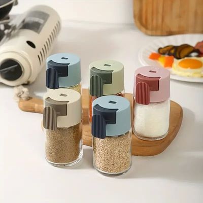 1pc  Quantitative Control Salt Bottle, Press-type Seasoning