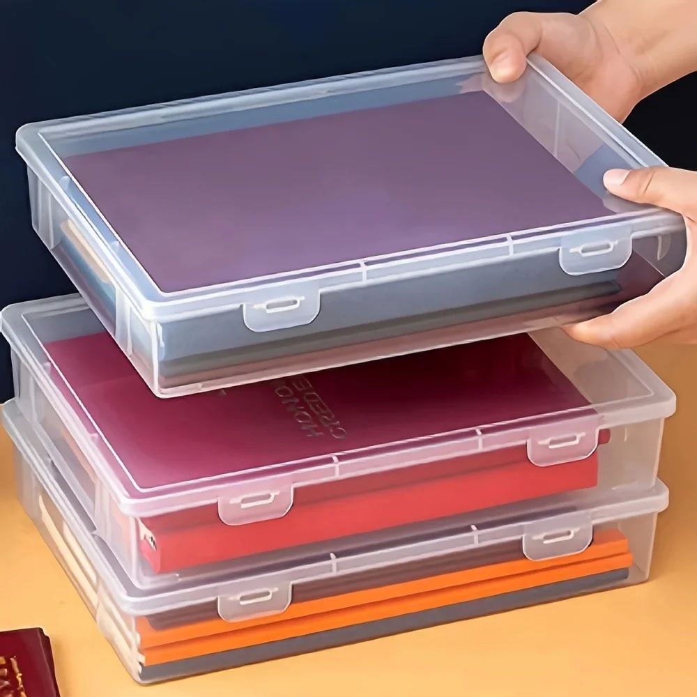 1Pc Transparent Storage Container Plastic Dustproof Box Stat