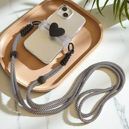 Cell Phone Lanyard With Back Clip  Hand Woven  Durable Drop
