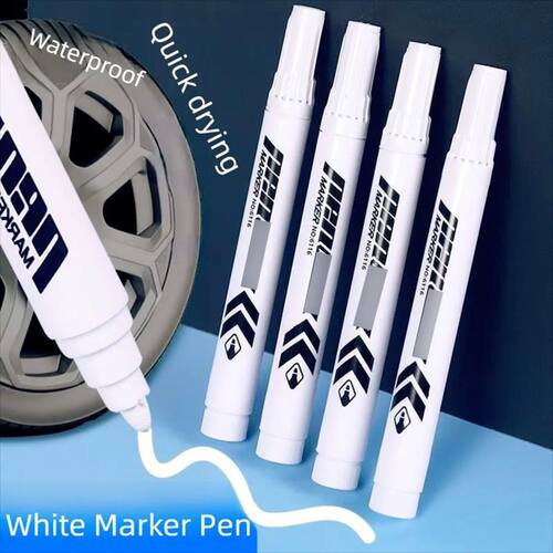 5 Pcs Drawing Art Supplies Oil Marker Permanent White Marker