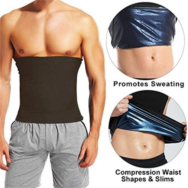 S-5XL Sauna Waist Trimmer Belly Wrap Workout Sweat Band Abdo