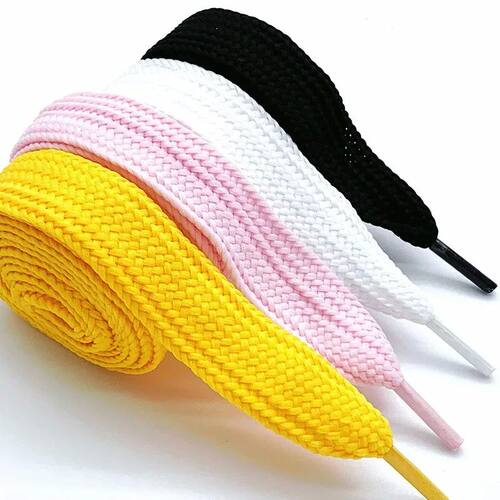 New 2cm wide fashion laces men and women sneakers flat shoes
