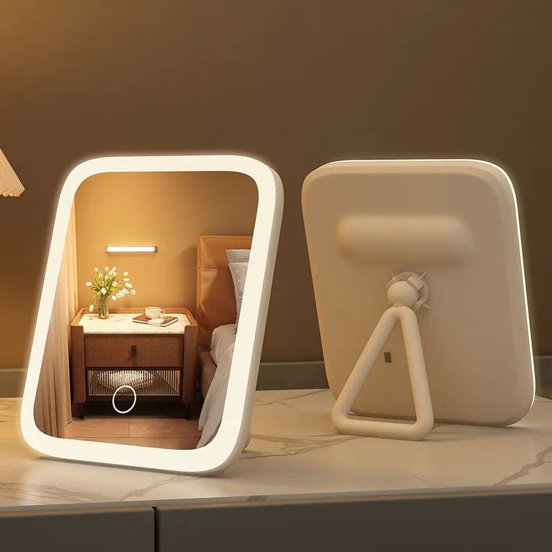 LED Smart Student Dormitory Desktop Fill Light Small Mirror,