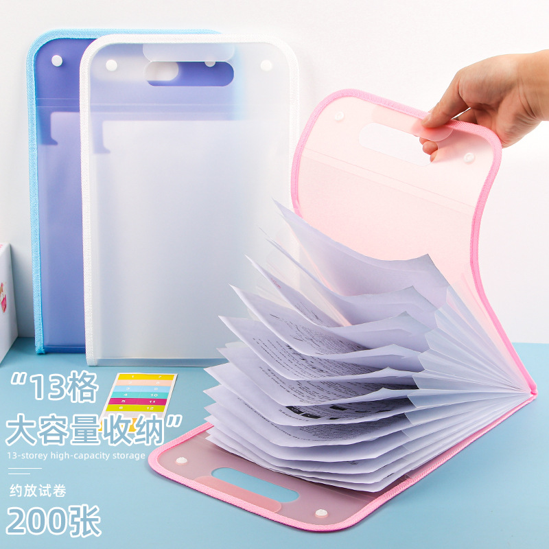 Vertical Portable Organ Bag 12 Grid Transparent Test Paper S