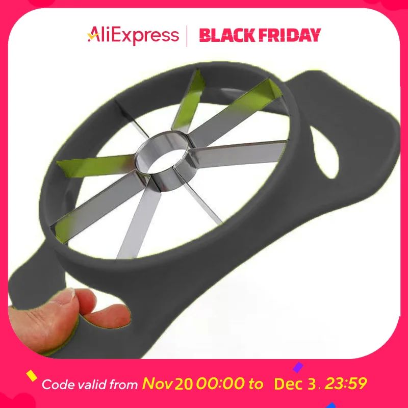 Stainless Steel Apple Slicer Corer - 8-in-1 Fruit Cutter, Co