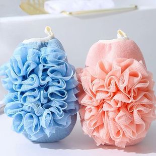 2 In1 Body Exfoliating Scrubber Gloves Cleaning Flower Bathr