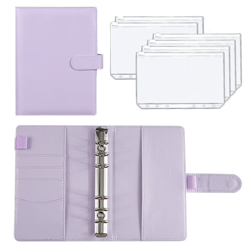 A6 Binder Budget PU Leather PlannerPockets Expense Budget S