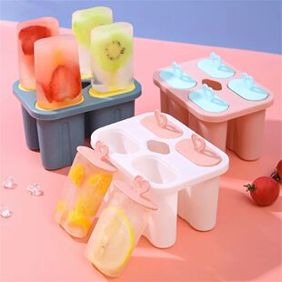 Ice Cream Mold 4 Ice Popsicle Mold Set Popsicle Ice Cream Mo