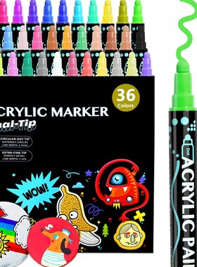 Acrylic marker Double tip dot pen Water-based paint marker