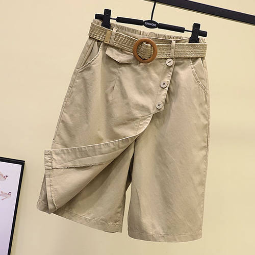 Pants Skirt for Women Shorts 2022 Summer Wide Leg Blue High