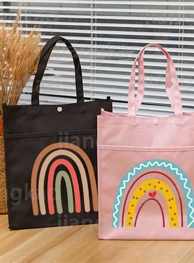 Rainbow Print Kids Tuition Bag Waterproof School Bags Boys G