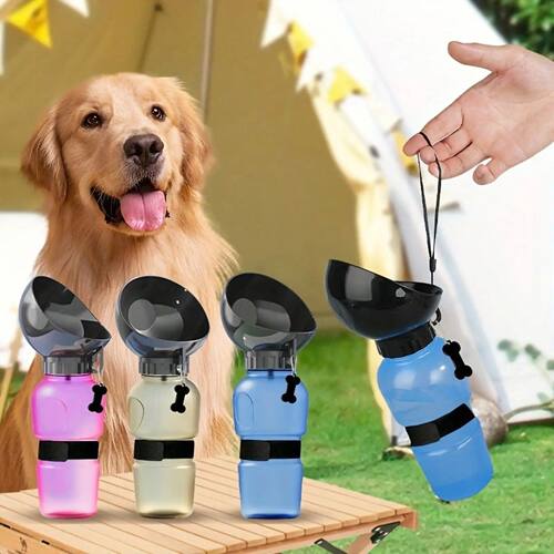 1Pc two-in-one portable cat and dog drinking bottle, dog wal