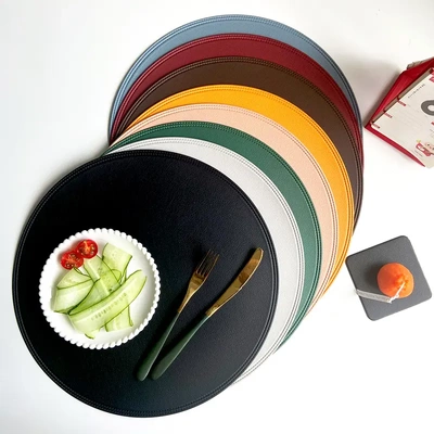 PVC faux leather placemat, 38cm, Nordic style, coaster