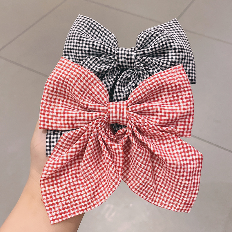 2022 New Polka Dot Print Barrettes Long Ribbon Hair Clip Bow
