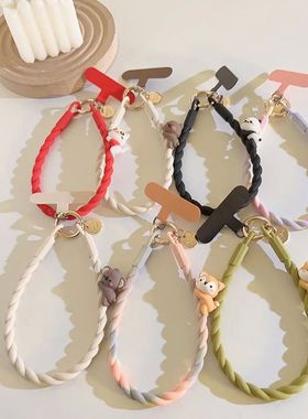 Sweet Lying Down White Rabbit Color Bracelet Mobile Phone La