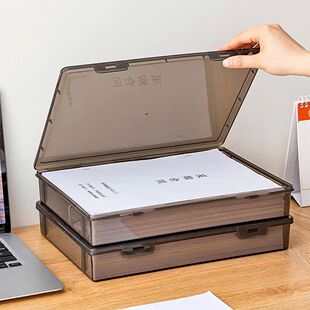High Advanced Black Transparent File Organizer Box A4 Docume