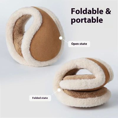 Winter men's and women's plush earmuffs Korean version foldi