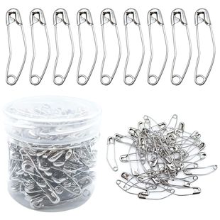 100 Pieces Curved Safety Pins Silver 38mm Sewing Pins Quilti