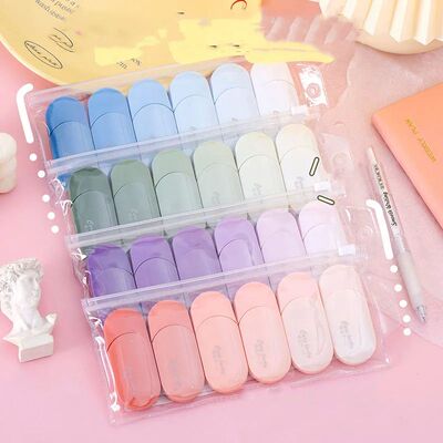 1 Set/6 Piece Cute Kawaii Gradation Correction Tape Altered