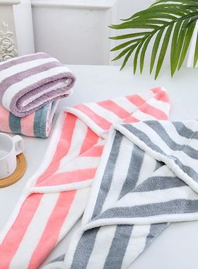 Microfiber Hair Towel Wrap Thickened Coral Velvet Cationic D