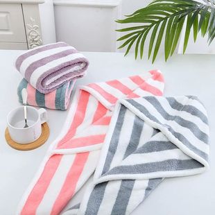 Microfiber Hair Towel Wrap Thickened Coral Velvet Cationic D