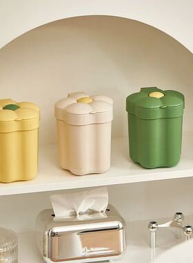 1pc Flower Shape Desktop Trash Can,Household Cute Mini Bins,