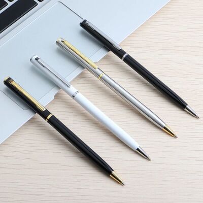 1Pcs Metal Ballpoint Pen Set Rotating Metal Old Oil Pens For