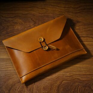 Genuine Leather iPad Sleeve Case with File Organizer - Docum