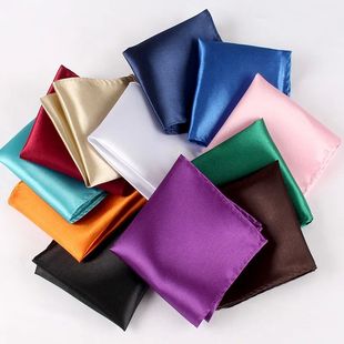 Satin Handkerchief For Men Candy Color Mens Suits Pocket Squ